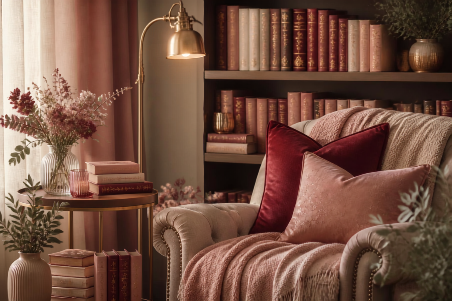 Cozy reading corner